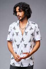Go Devil Logo Printed Whtie Shirt for Men - Go Devil