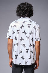 Go Devil Logo Printed Whtie Shirt for Men - Go Devil