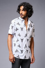 Go Devil Logo Printed Whtie Shirt for Men - Go Devil