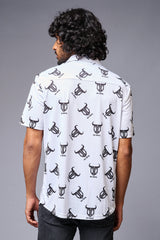 Go Devil Logo Printed Whtie Shirt for Men - Go Devil