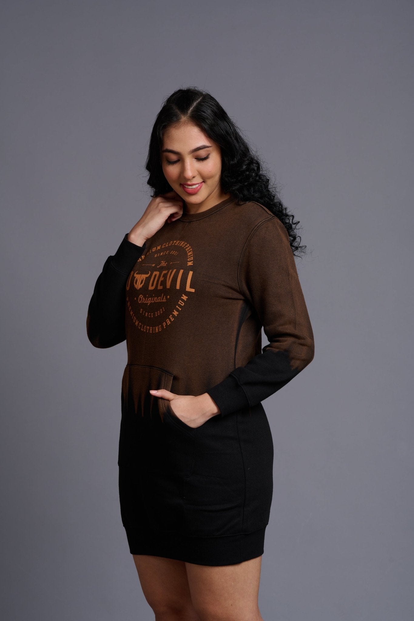 Go Devil Originals Printed Sweatdress for Women - Go Devil