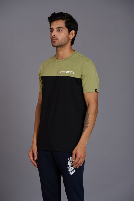 Go Devil Printed Green & Black T-Shirt for Men - Go Devil