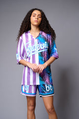 Go Devil Printed Stripe Co-ord Set for Women - Go Devil