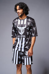 Go Devil With Logo Printed Black Co-ord Set for Men - Go Devil