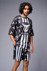 Go Devil With Logo Printed Black Co-ord Set for Men - Go Devil