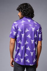 Go Devil (with logo) Printed Purple Shirt for Men - Go Devil