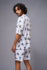 Go Devil With Logo Printed White Co-ord Set for Men - Go Devil