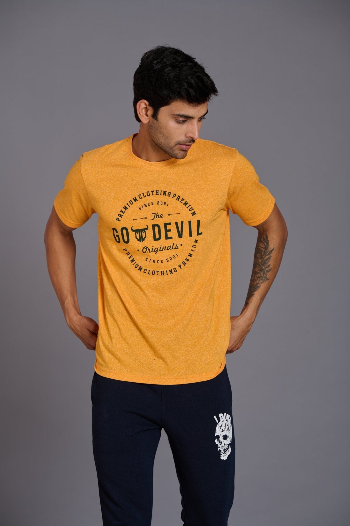 Go Devils Originals Mustard Yellow T-Shirt for Men - Go Devil