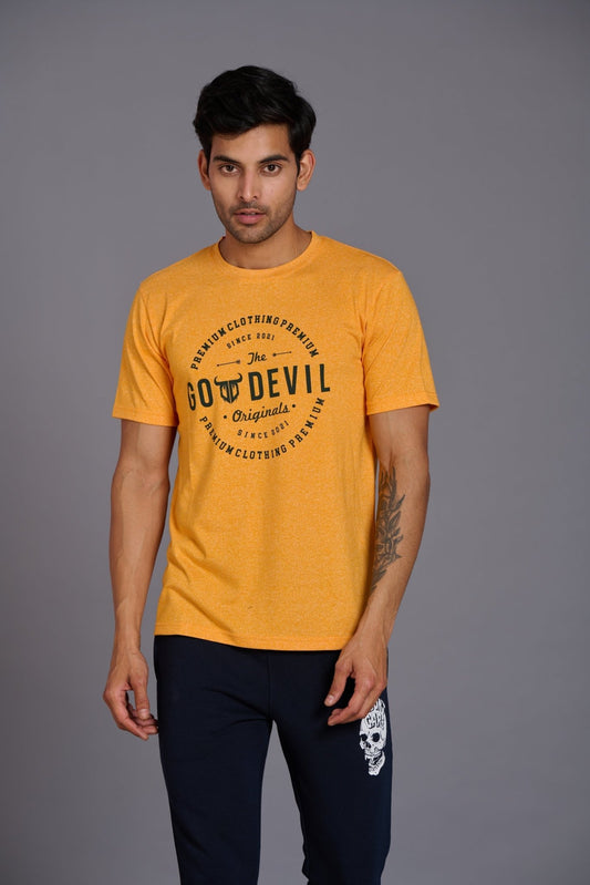 Go Devils Originals Mustard Yellow T-Shirt for Men - Go Devil