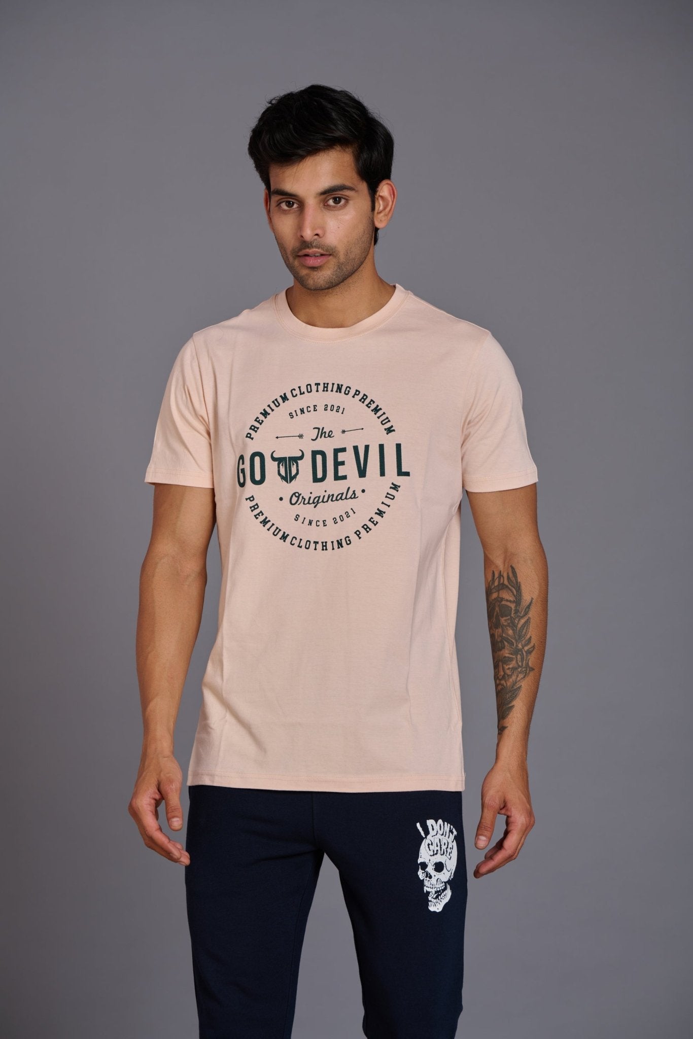 Go Devils Originals Printed Light Color T-Shirt for Men - Go Devil