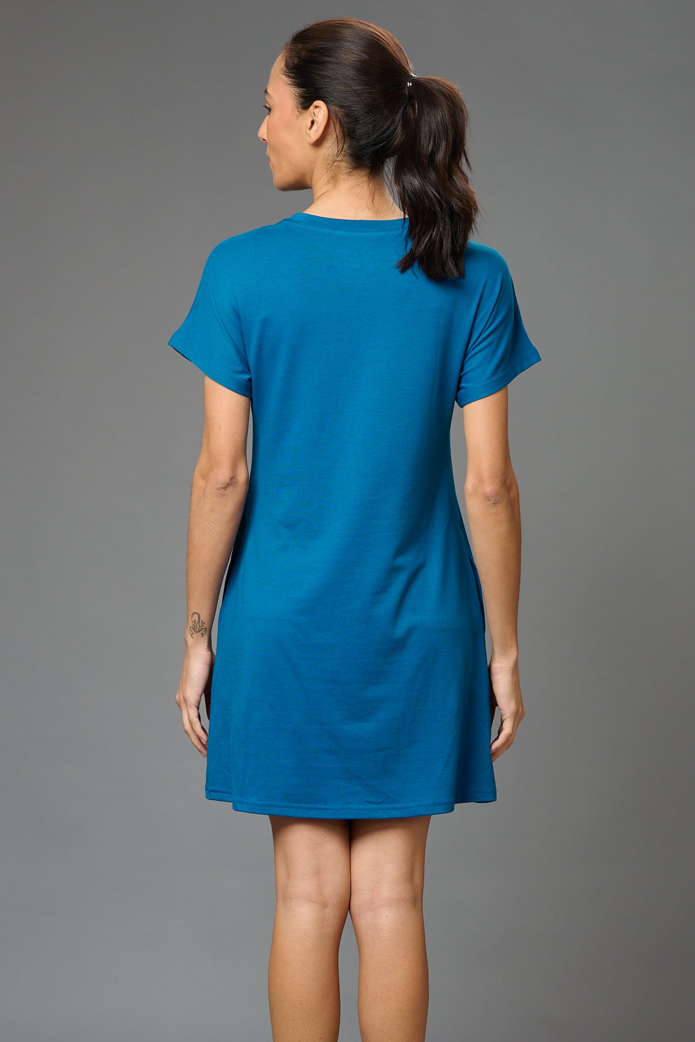 Satan in High Heels Printed Royal Blue Dress for Women