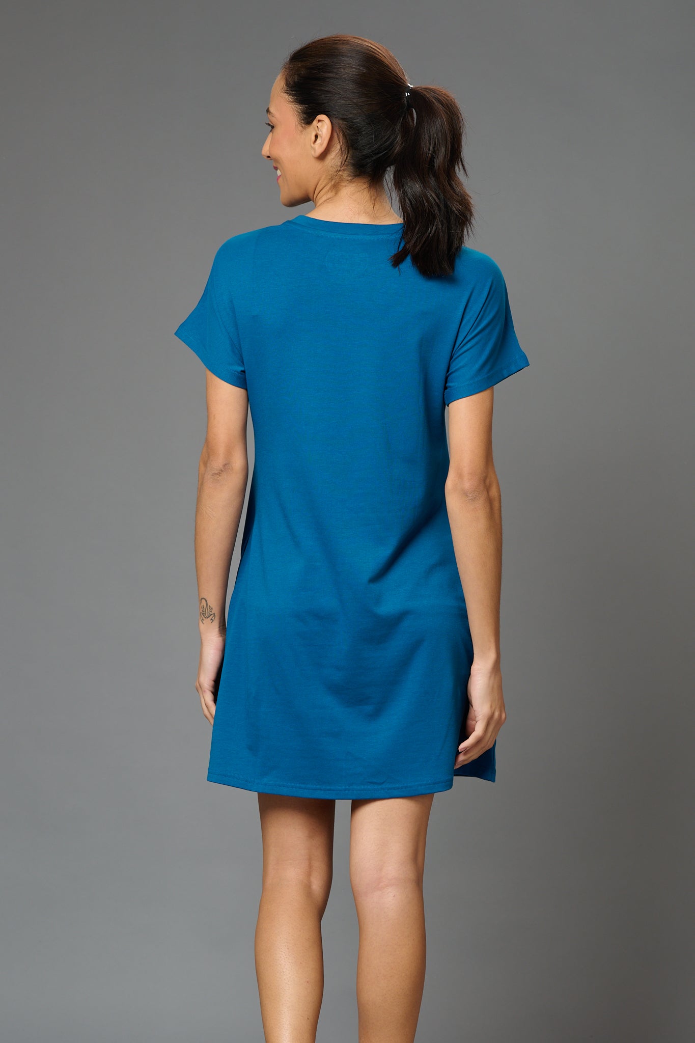 Satan in High Heels Printed Royal Blue Dress for Women