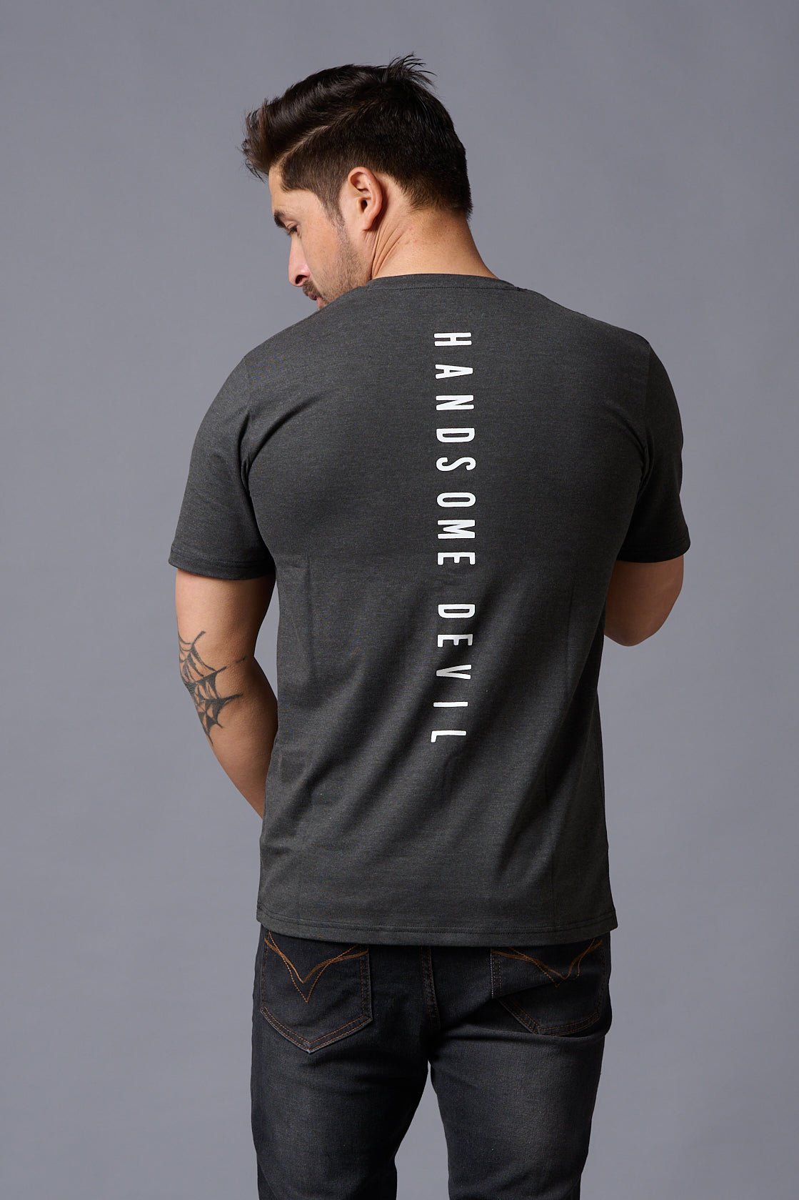 Handsome Devil Printed Oversized T-Shirt for Men - Go Devil