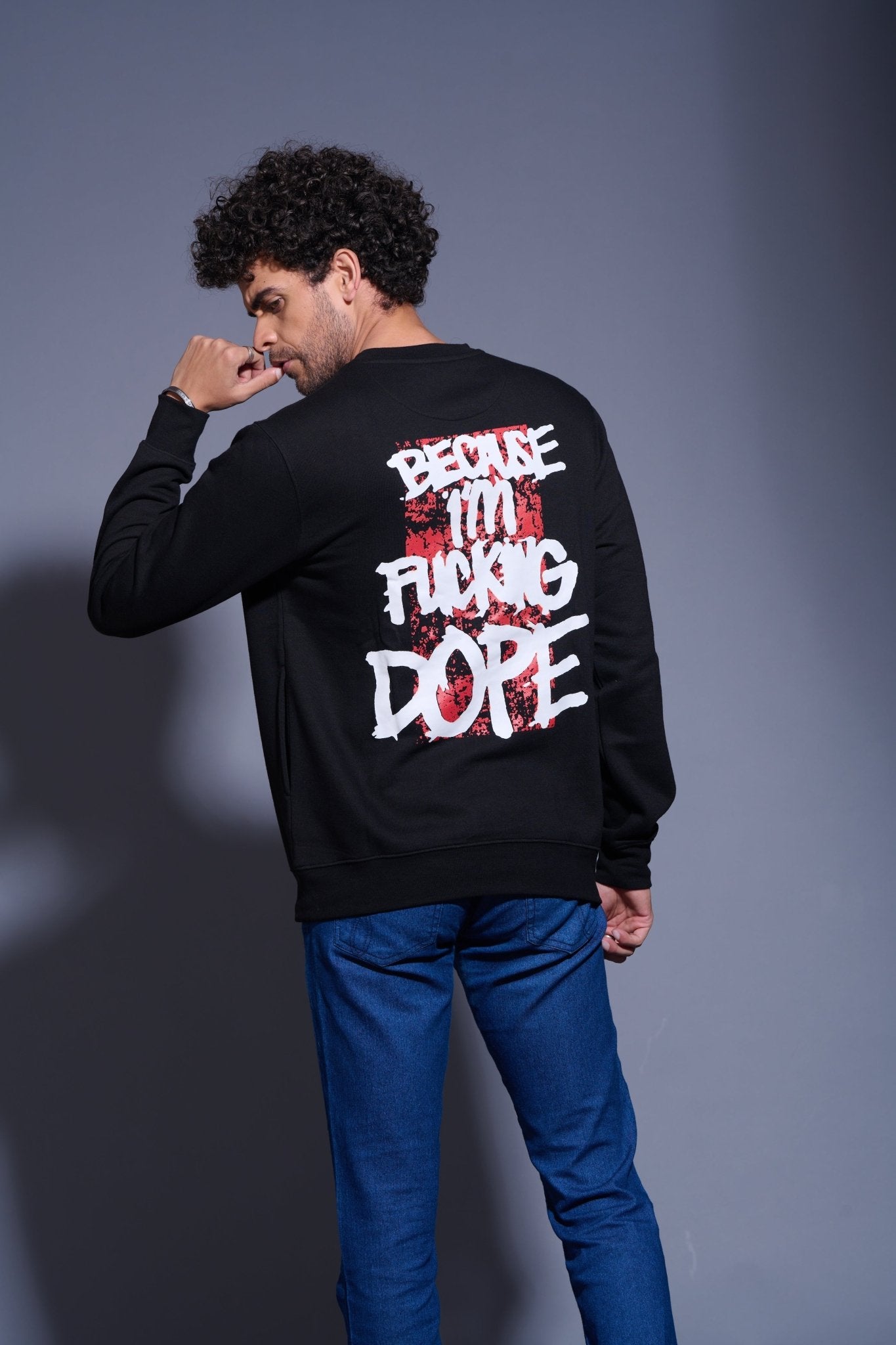 I'm Funking Dope Black Sweatshirt for Men - Go Devil