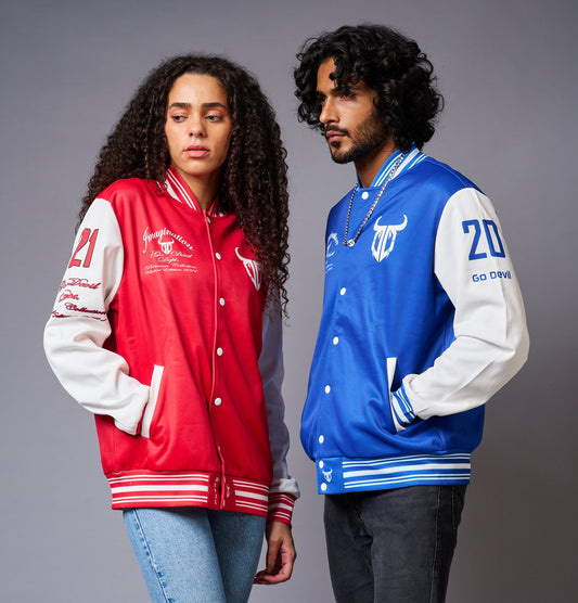 Imagination Printed Couples Coord - Varsity Jacket - Go Devil