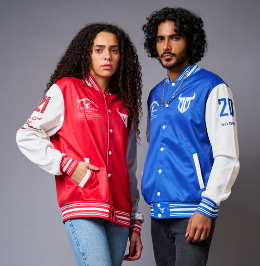 Imagination Printed Couples Coord - Varsity Jacket - Go Devil