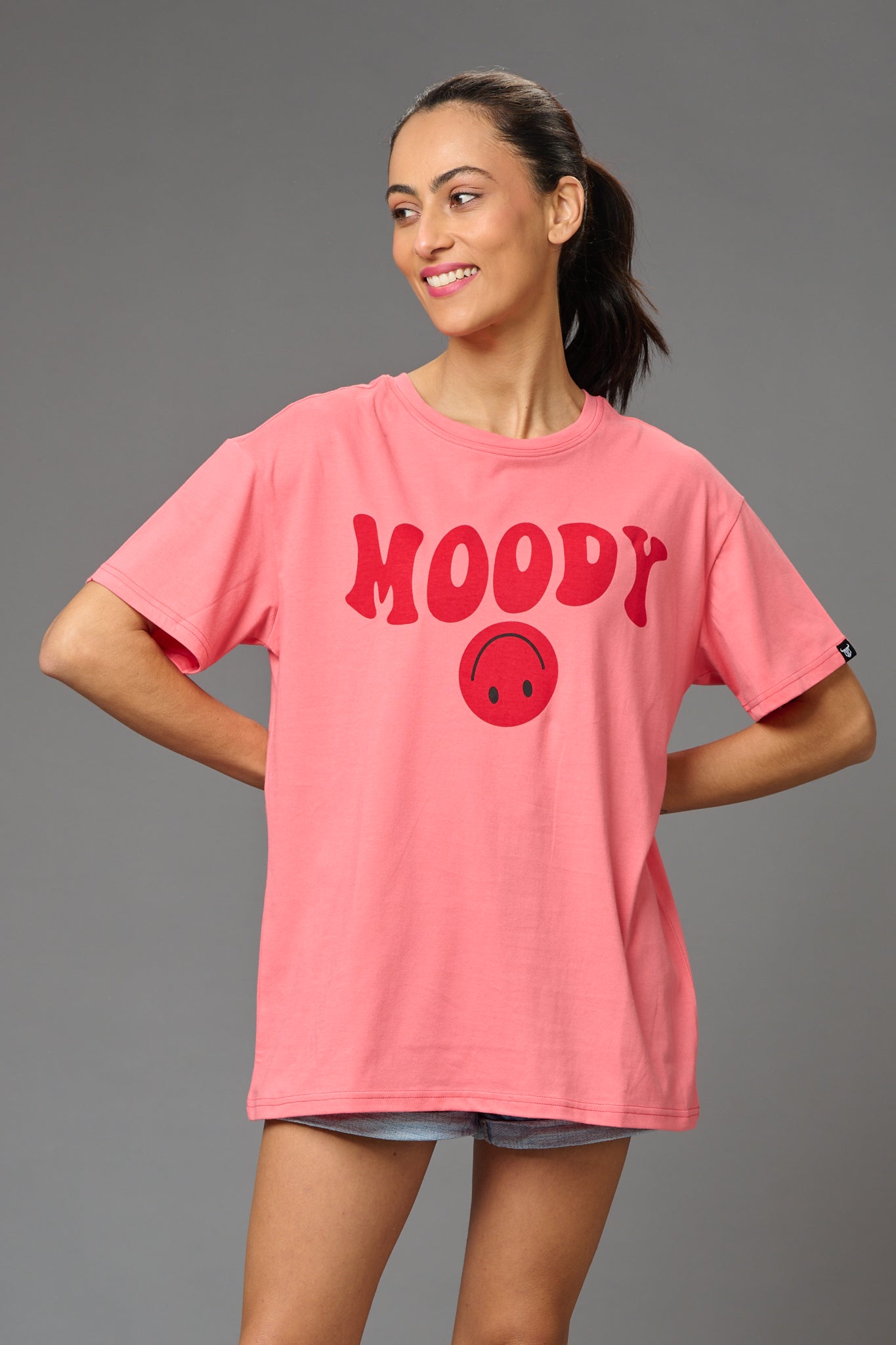 pink oversized tshirt