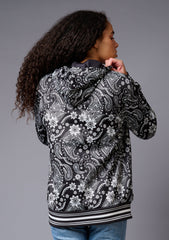 Paisely Design Printed Black Hoodie for Men - Go Devil