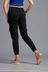 Premium Black Cargo Joggers for Women - Go Devil