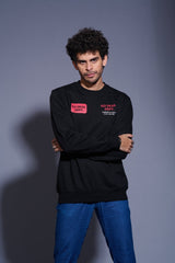 Property of Go Devil in Red Printed Black Sweatshirt for Men - Go Devil