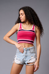 Red Crop Top Crop Top for Women - Go Devil