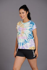 Satan In High Heels Printed Multi-color Oversized T-Shirt for Women - Go Devil