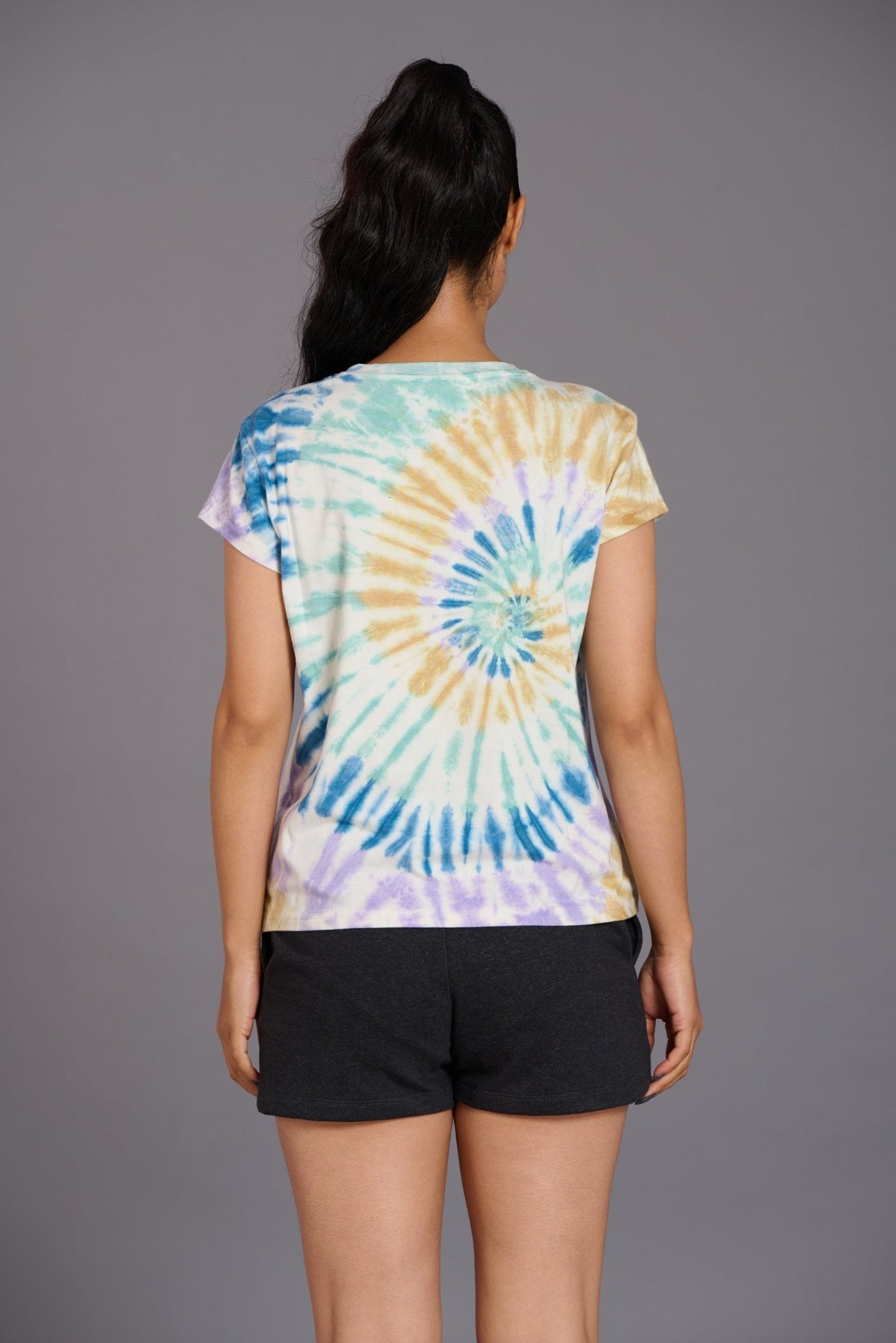 Satan In High Heels Printed Multi-color Oversized T-Shirt for Women - Go Devil