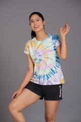 Satan In High Heels Printed Multi-color Oversized T-Shirt for Women - Go Devil