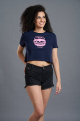 Skull with Strong Printed Crop Top for Women - Go Devil