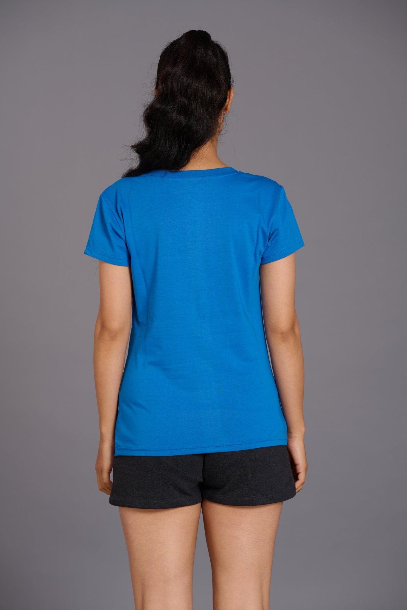 Vampire Printed Blue T-Shirt for Women - Go Devil