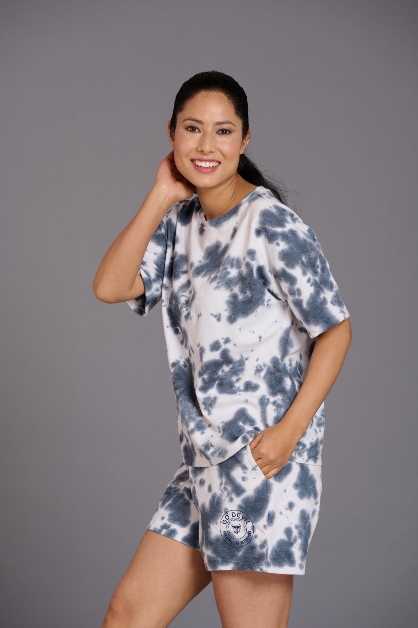 White & Black Premium Co-ord Set for Women - Go Devil