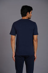Wings Printed Go devil Navy Blue T-Shirt for Men - Go Devil
