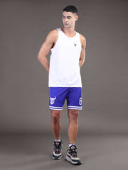 Go Devil Printed Mens Blue Sports Shorts
