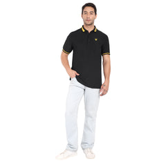 Go Devil Black Polo T-shirt For Men