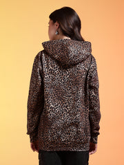 Go Devil Womens Leopard Print Hoodie