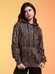 Go Devil Womens Leopard Print Hoodie