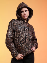 Go Devil Womens Leopard Print Hoodie