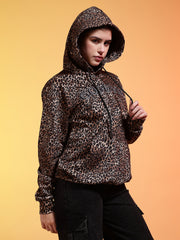 Go Devil Womens Leopard Print Hoodie