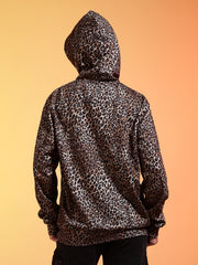 Go Devil Womens Leopard Print Hoodie