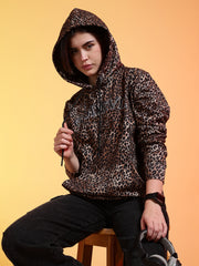 Go Devil Womens Leopard Print Hoodie