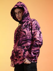 Go Devil Womens Abstract Marble Print Hoodie