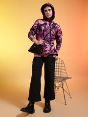 Go Devil Womens Abstract Marble Print Hoodie