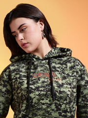 Go Devil Womens Camouflage Print Hoodie