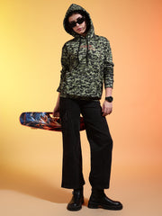 Go Devil Womens Camouflage Print Hoodie