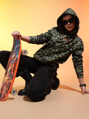 Go Devil Womens Camouflage Print Hoodie