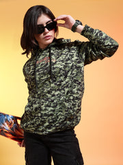 Go Devil Womens Camouflage Print Hoodie