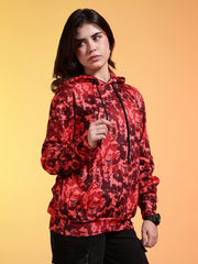 Go Devil Logo Printed Womens Multicolor Hoodie