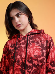 Go Devil Logo Printed Womens Multicolor Hoodie