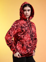 Go Devil Logo Printed Womens Multicolor Hoodie