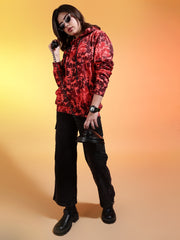 Go Devil Logo Printed Womens Multicolor Hoodie